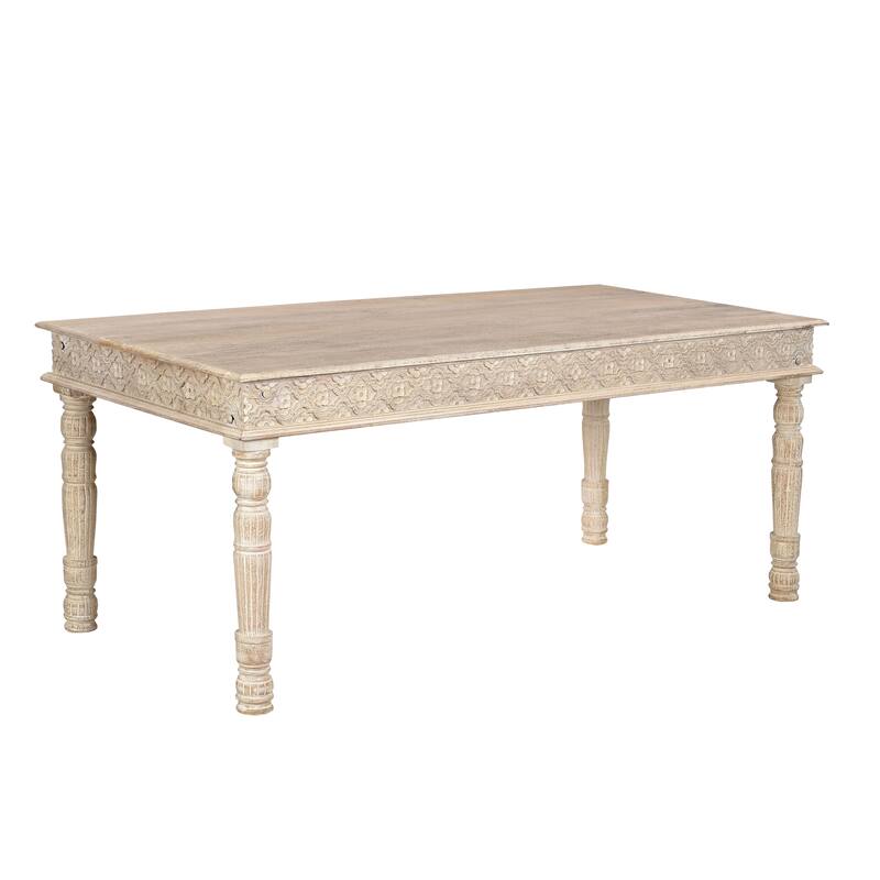 Milton Carved Solid Wood Dining Set