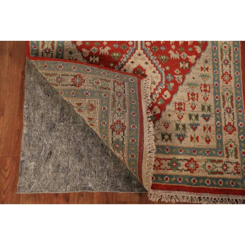 Geometric Kazak Indian Foyer Rug Hand-Knotted Wool Carpet - 2'9"x 5'1"