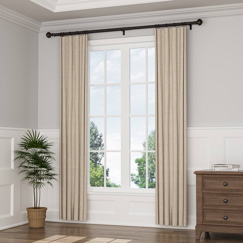 KAWOTI Adjustable Double Curtain Rod