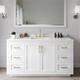 Option White / White Quartz Top / Brushed Gold Hardware