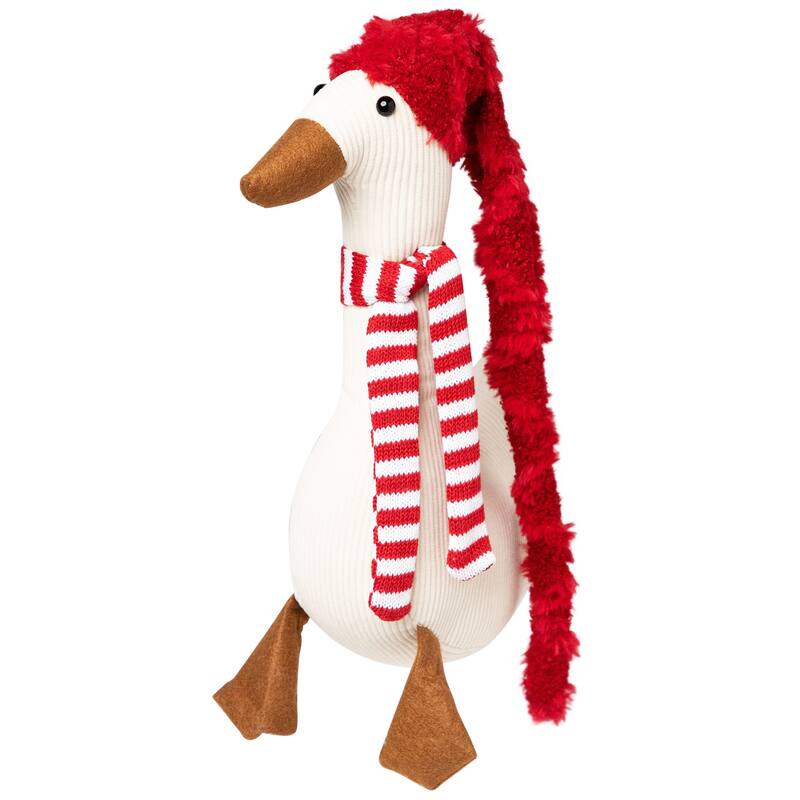 Plush Textured Swan Christmas Decoration - 13"