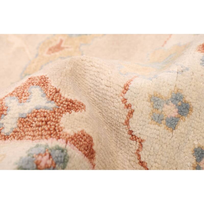 ECARPETGALLERY Hand-knotted Modern Oushak Light Khaki Wool Rug - 7'11 x 9'11