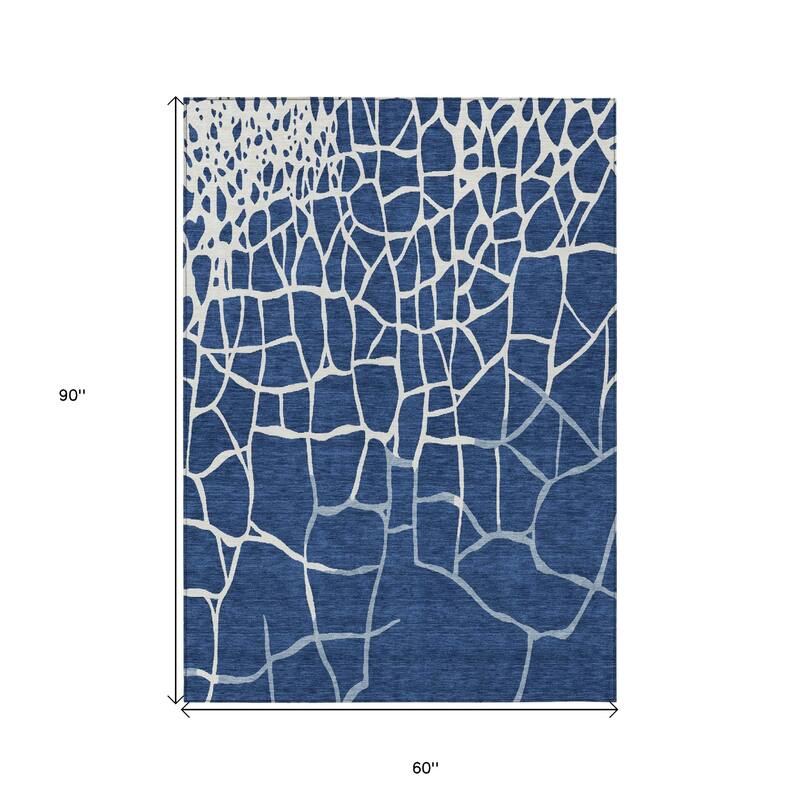 HomeRoots Abstract Transitional Rectangle Outdoor Rug