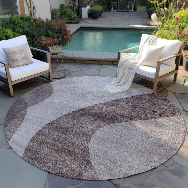 Machine Washable Indoor/ Outdoor Chantille Modern Deco Rug