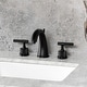 preview thumbnail 24 of 35, Kingston Brass Convergent Two-Handle 3-Hole Deck Mount Widespread Bathroom Faucet with Knurled Handle and Brass Pop-Up Drain