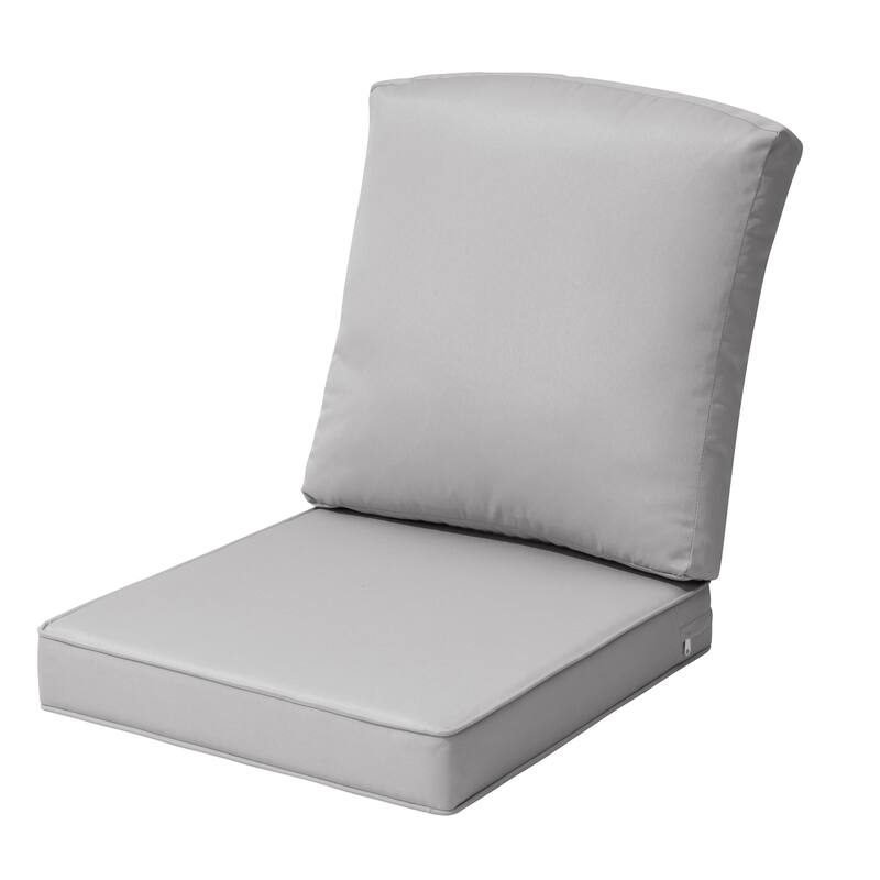 Pellebant 22 x 21 in Deep Seat Chair Outdoor Cushion Set - LightGrey - 1PC