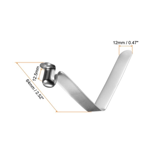 Harfington 5-Piece Spring Steel Locking Clips - For Kayak Paddles, Tent Poles, Umbrellas (40mm, Silver)