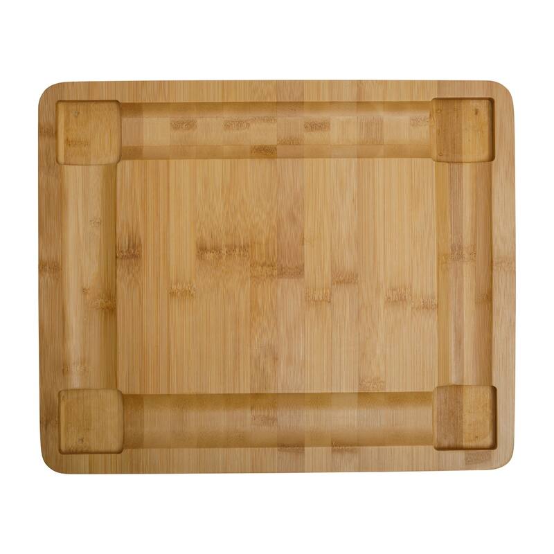 Gibson Home Rustic Inspirations 18-Piece Bamboo Charcuterie Board Set - Ceramic Bowls, Utensils