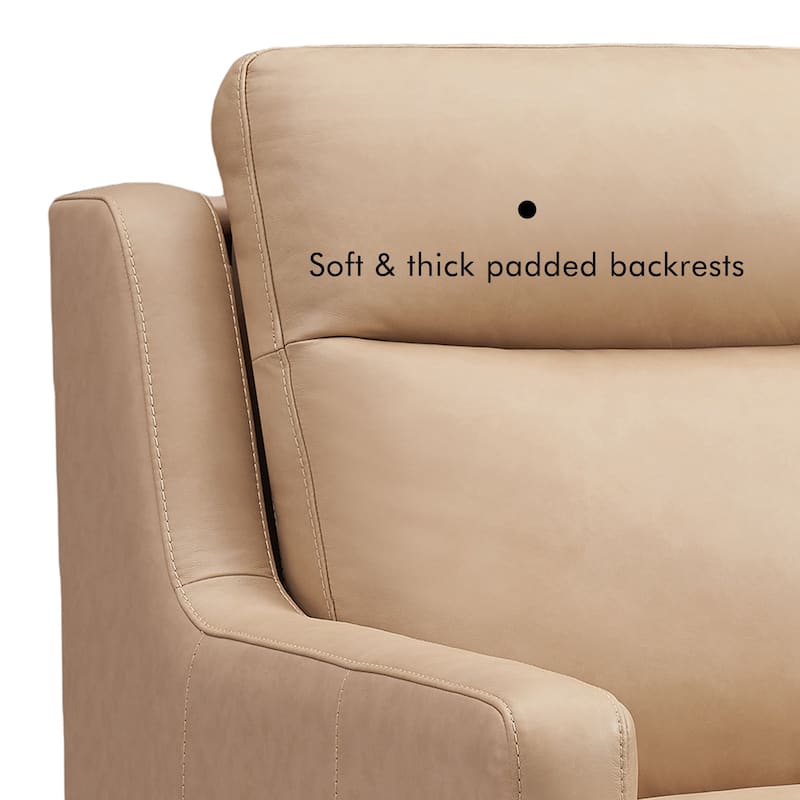 Genuine Leather 56" Triple-Motor Power Zero-Wall Reclining Loveseat with USB&USB-C Port