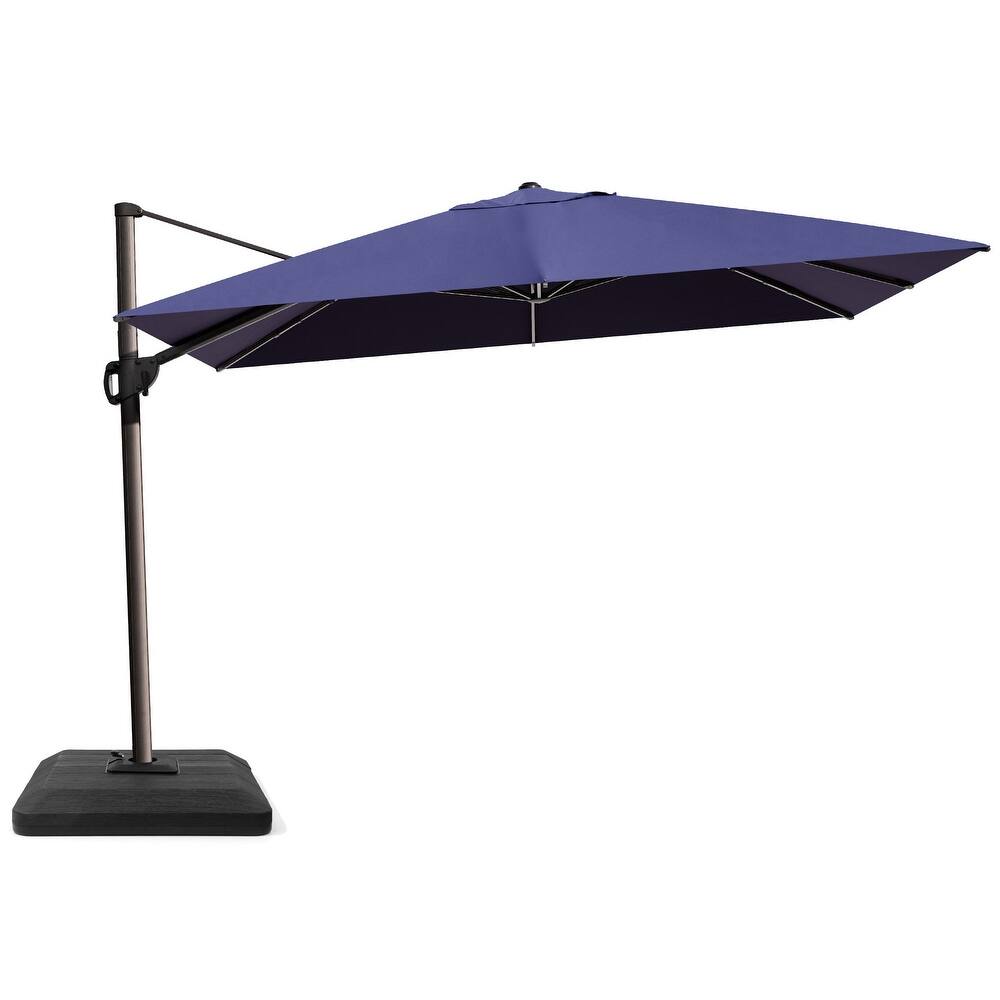 9 FT x 11.5 FT Outdoor Patio Cantilever-Offset Umbrella with 4-Piece Fillable Weighted Base