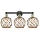 Option Black Antique Brass / Clear Glass with Brown Rope
