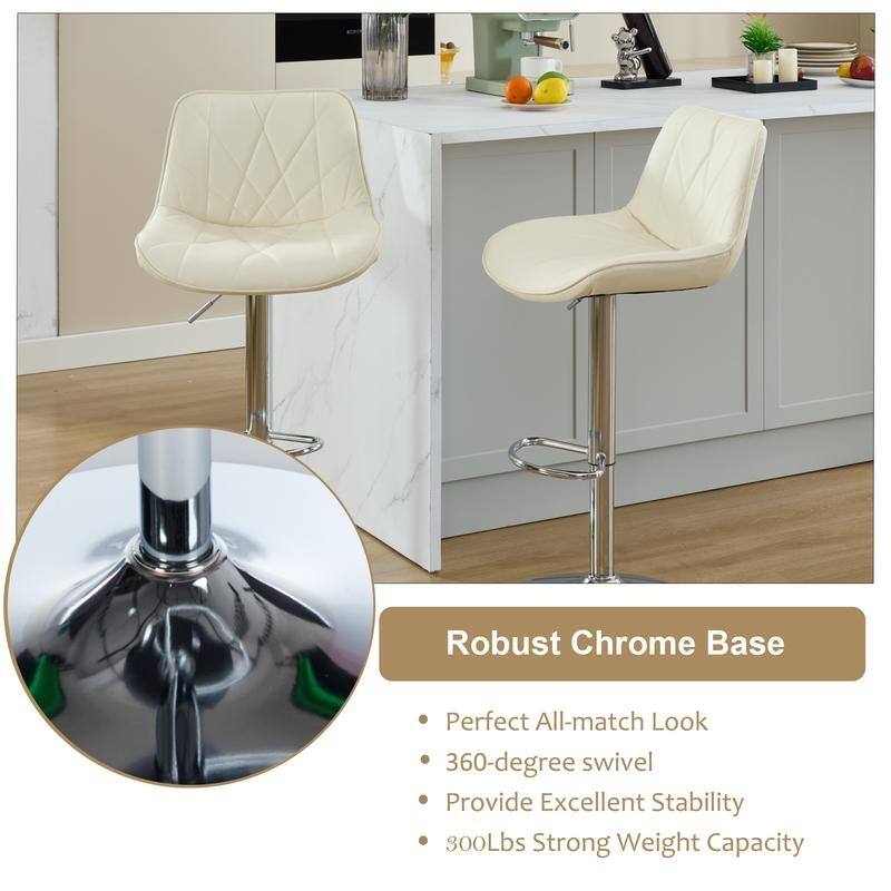 Adjustable Swivel Counter Height Bar Stool Set of 6