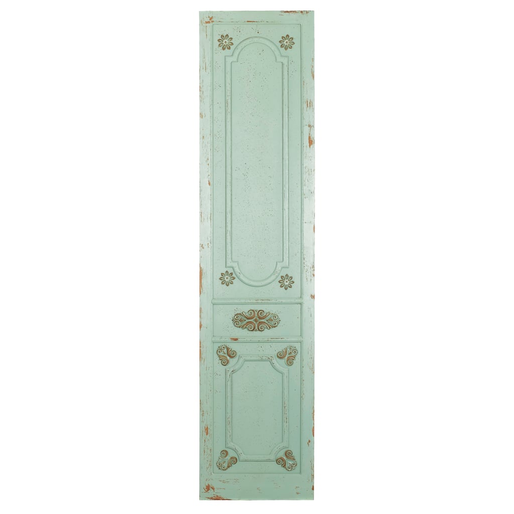 Wood Scroll Antique Door Wall Decor - Green - Roche River Decor