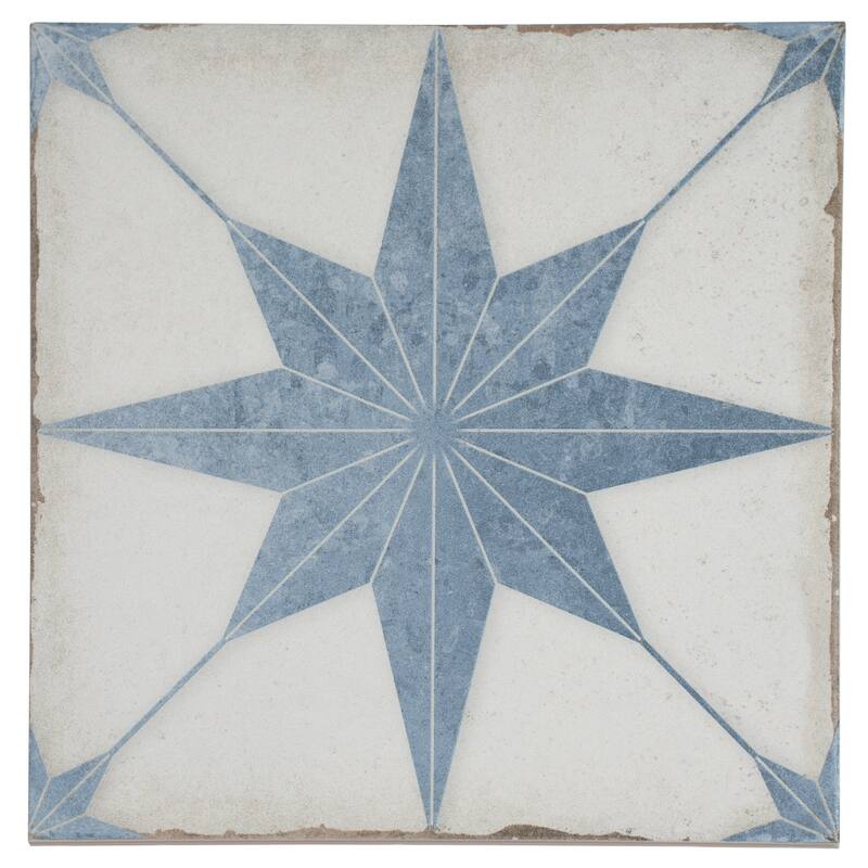 Faenza 8x8 White Weathered Slate Porcelain Square Motif Wall and Floor Tile (6.46 sq ft/case) - 15 Pack