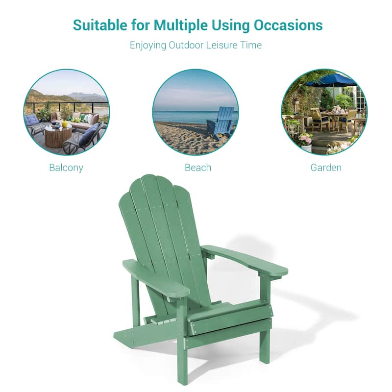 BONOSUKI Patio Adirondack Chairs Weather-resistant(Set of 2)