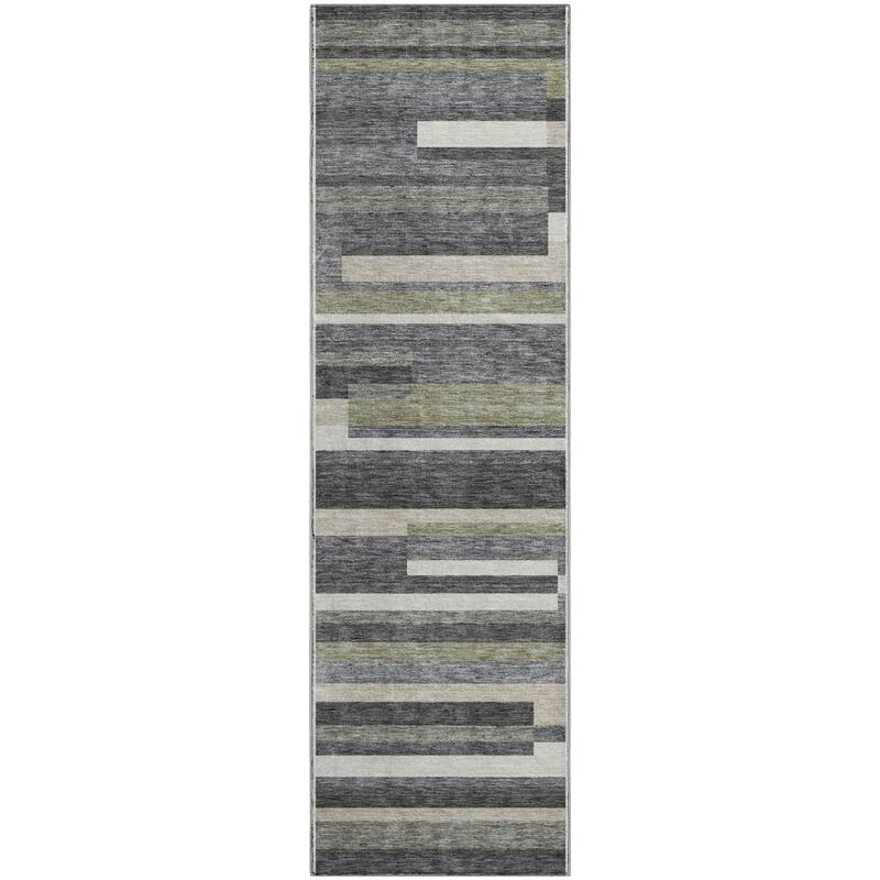 Premium Washable Super Soft Stripes Stacked Mayfield Rug