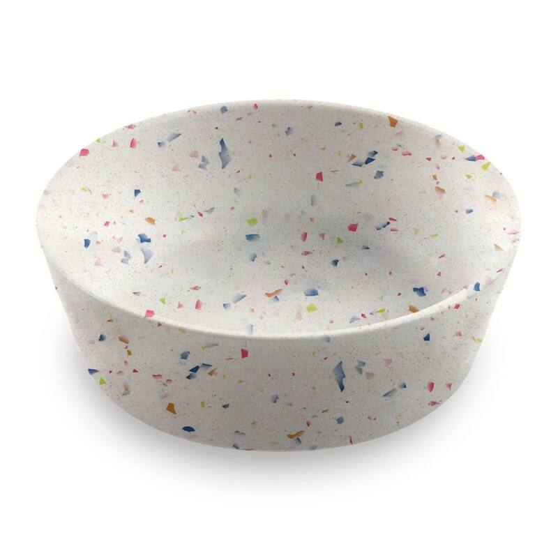 Tarhong Terrazzo Brights Melamine Pet Bowl - Set of 2