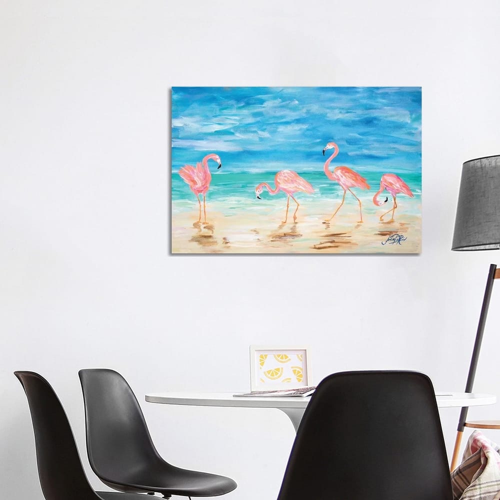 iCanvas "Flamingo Beach" by Julie Derice Canvas Print