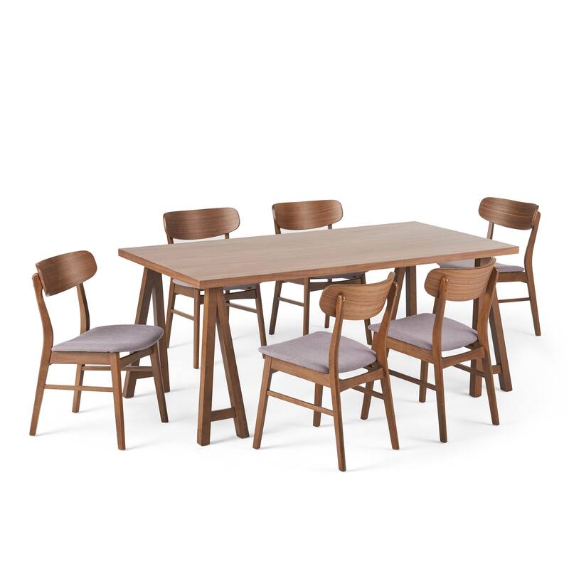 Lucious Mid-Century Modern 7 Piece Dining Set by Christopher Knight Home