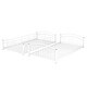 preview thumbnail 10 of 8, Elegant Friendly Design Twin over Twin Metal Kids House Bunk Bed with Built-in Slides and Climbing Ladders, Convertible, White