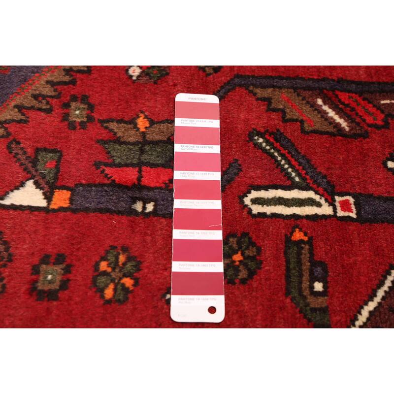 ECARPETGALLERY Hand-knotted Andelz Red Wool Rug - 4'1 x 6'2