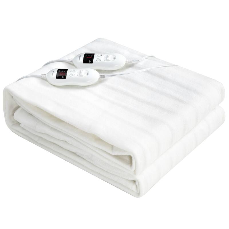 Heated Electric Mattress Queen with 8 Temperature 4 Timing Function - White - Queen