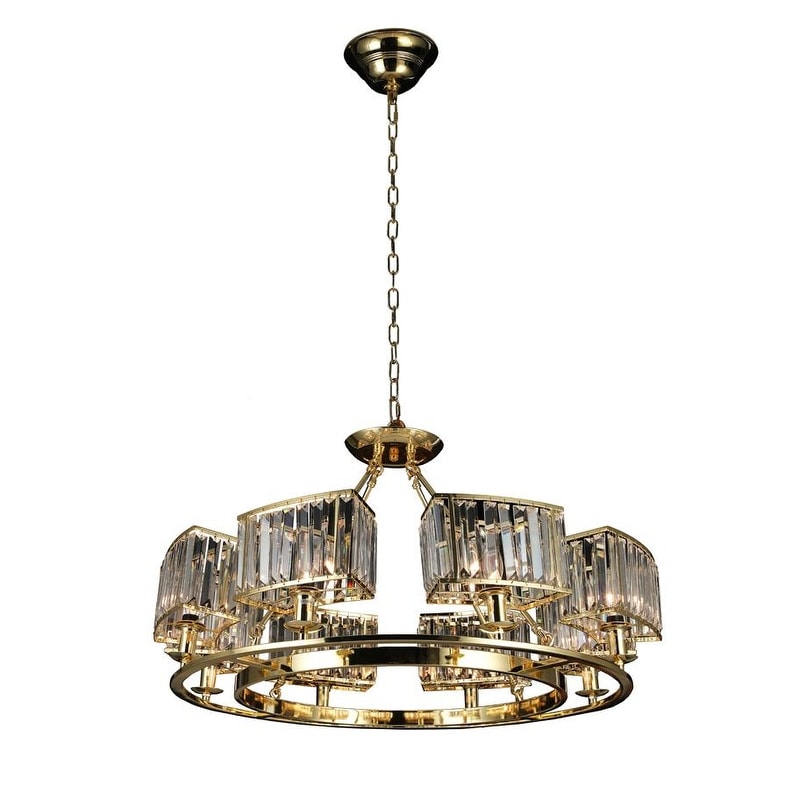 Palladium Empress Crystal Glass Fringe Chandelier 8 Lights - Chandeliers For Bedrooms by Overstock.com