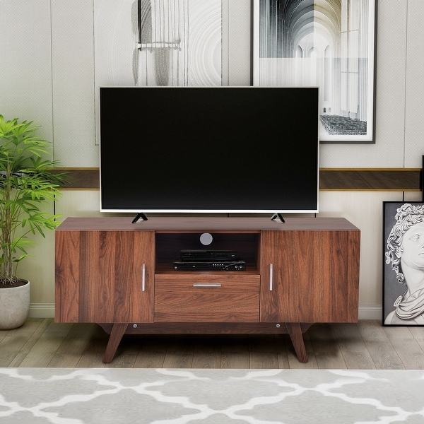 Shop 55-inch TV Stand TV Console Table with Adjustable ...