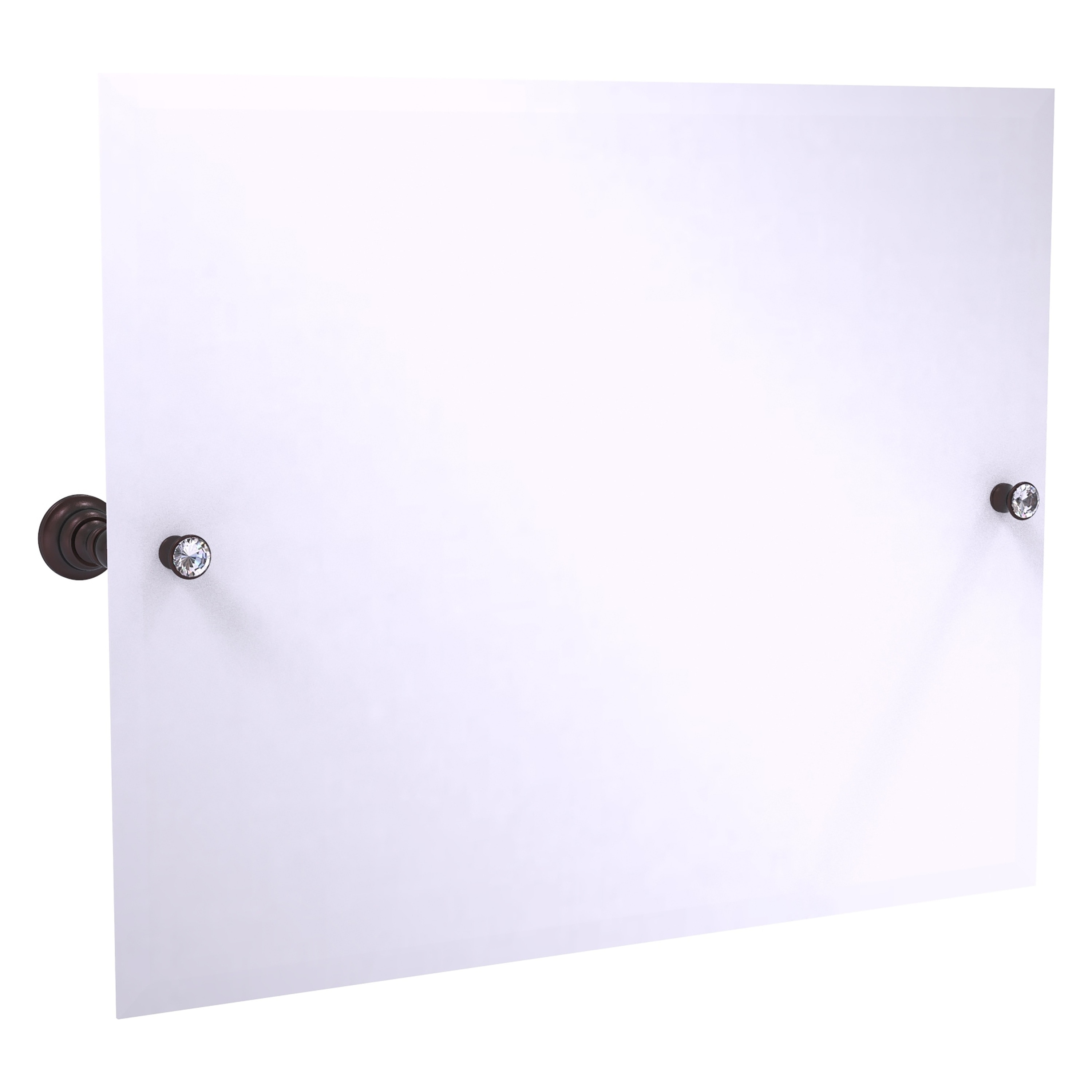 Allied Brass Carolina Crystal Collection Landscape Rectangular Tilt Mirror with Beveled Edge