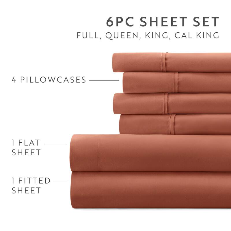 Becky Cameron Double Brushed Deep Pocket 6 Piece Sheet Set