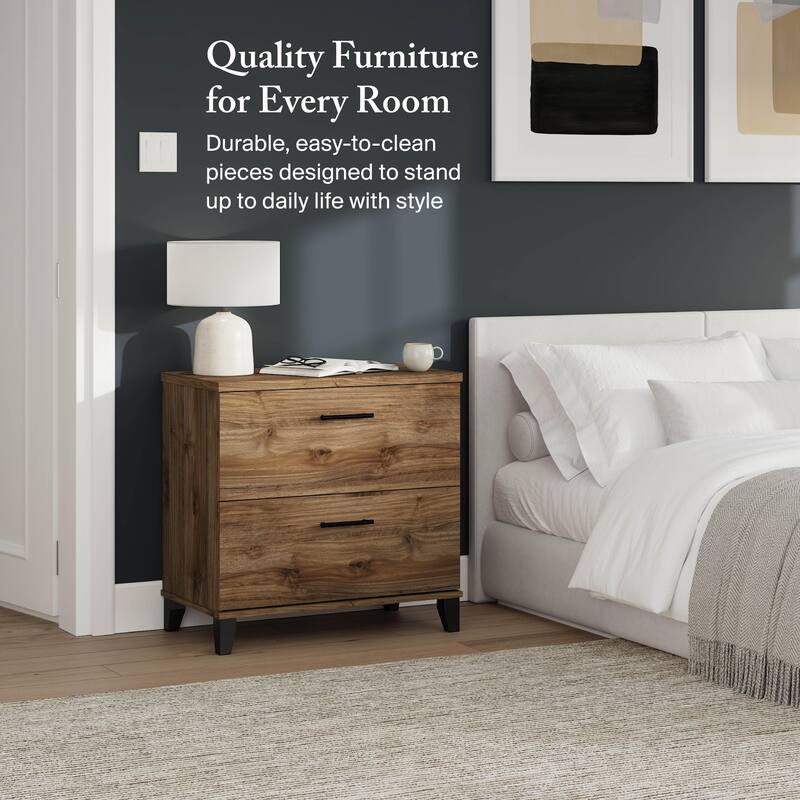 Bush Furniture Somerset 2 Drawer Lateral File Cabinet with Storage