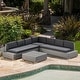 preview thumbnail 14 of 12, Puerta Outdoor 7-seater Wicker Sectional by Christopher Knight Home