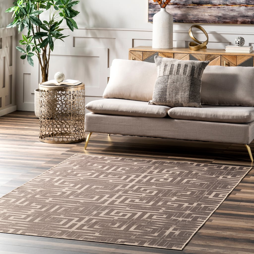 Nuloom Sufia SuperiorWash Geometric Easy-Jute Machine Washable Area Rug