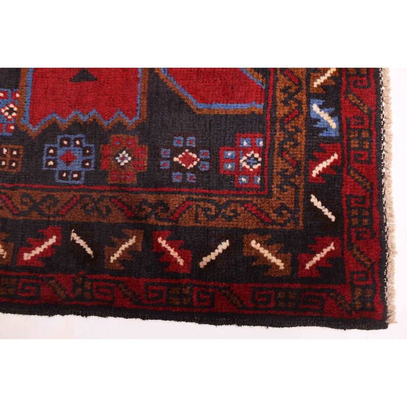 ECARPETGALLERY Hand-knotted Teimani Dark Navy Wool Rug - 3'7 x 6'3