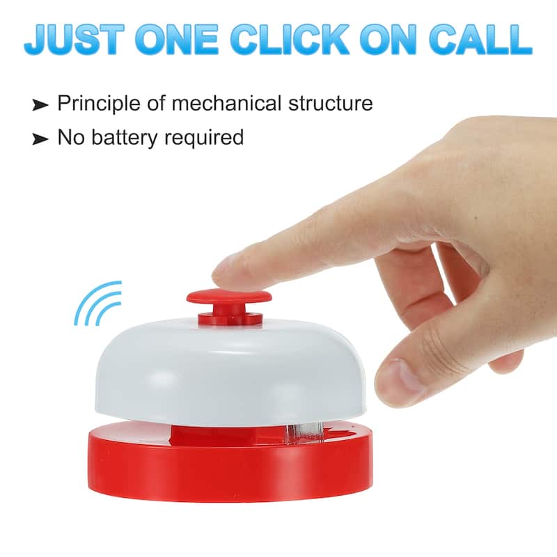 2 Pcs Desk Call Bell 2.5" Diameter with Metal Anti-Rust Construction - 2.52 x 1.73 inch (Dia*H)