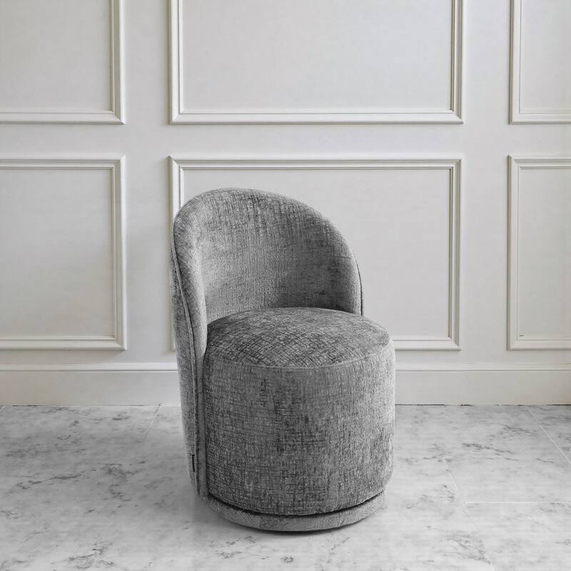 Modern Armless 360-Degree Swivel Dining Chair Barrel Chair