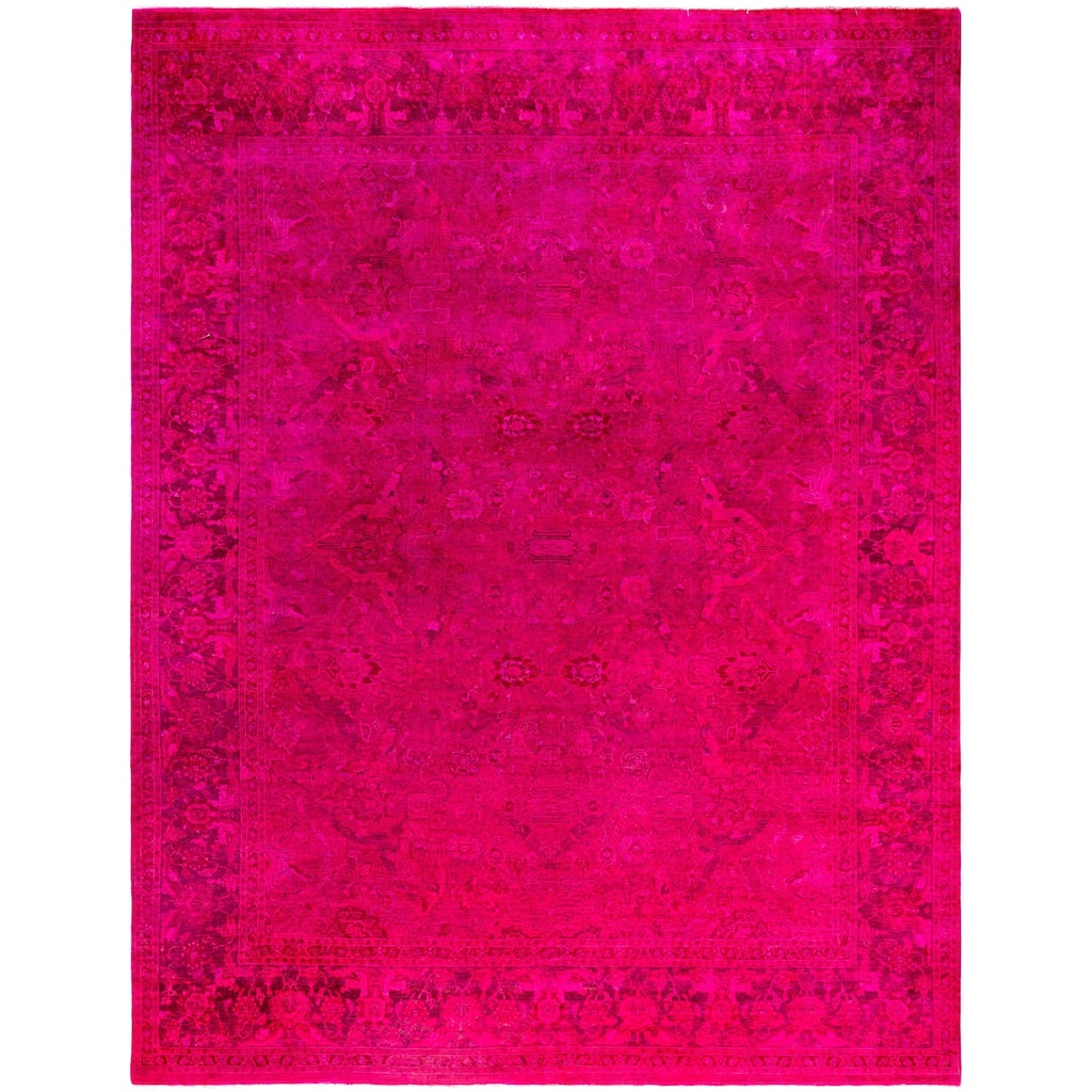 Overdyed One-of-a-Kind Hand-Knotted Area Rug - Purple - 8' 1" x 10' 3"