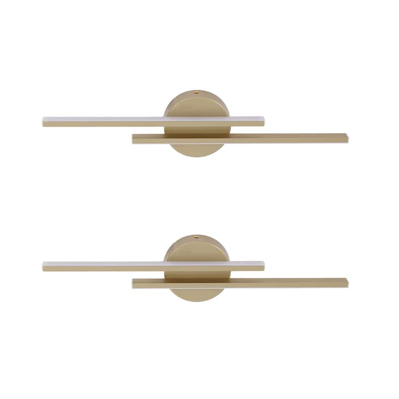 2-PACK Modern Dimmable Metal LED Bathroom Vanity Light