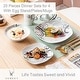 preview thumbnail 44 of 65, VEWEET 20-Piece White Porcelain Dinnerware Set (Service for 4)