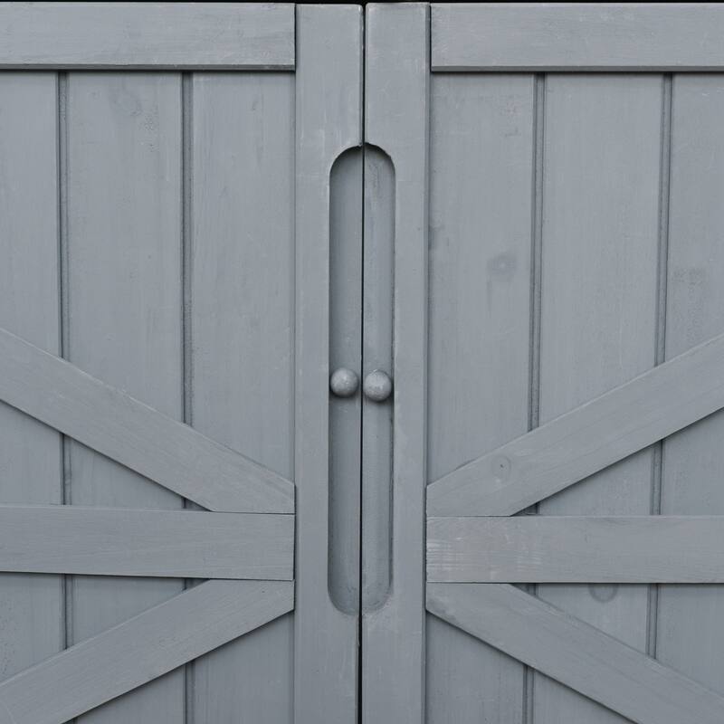 39.4" Outdoor Kitchen Island on Wheels with Stainless Table Top, Outdoor Kitchen Cabinet with Adjustable Shelves