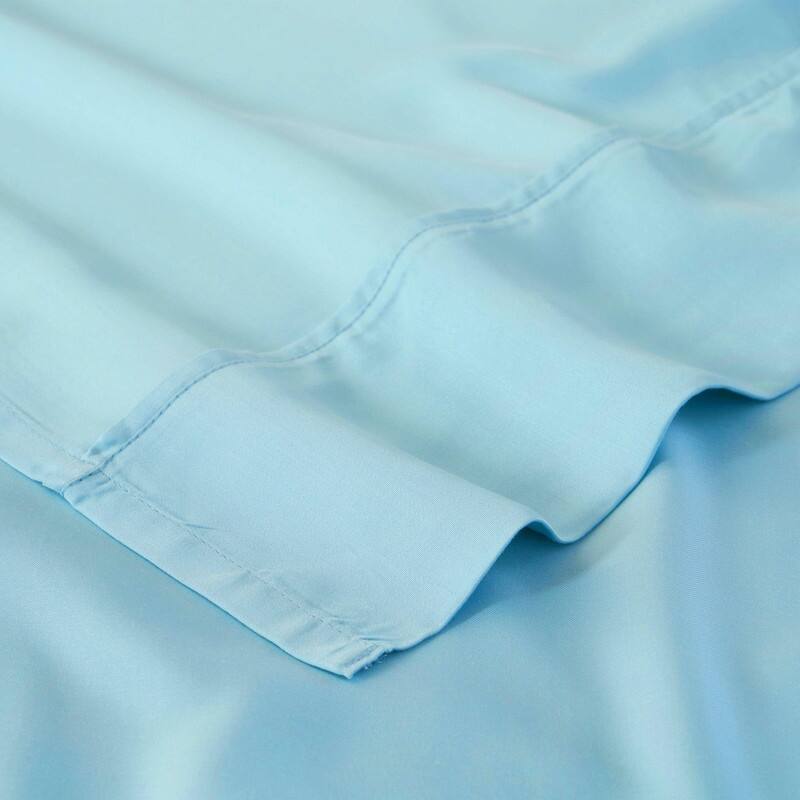 Blue Nile Mills 4 Piece Rayon From Bamboo Sheets 300 Thread Count - Solid Deep Pocket