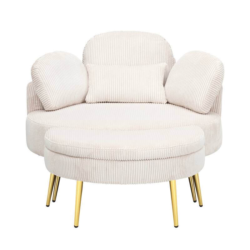 61 Inches Comfortable Seat Small Sofa with Small End Table