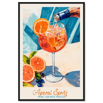 Aperol Spritz Recipe Poster Canvas by Art Remedy