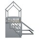 preview thumbnail 35 of 38, Friendly Design Twin Over Twin Bunk Bed with Two Drawers and Slide, House Bed with Slide