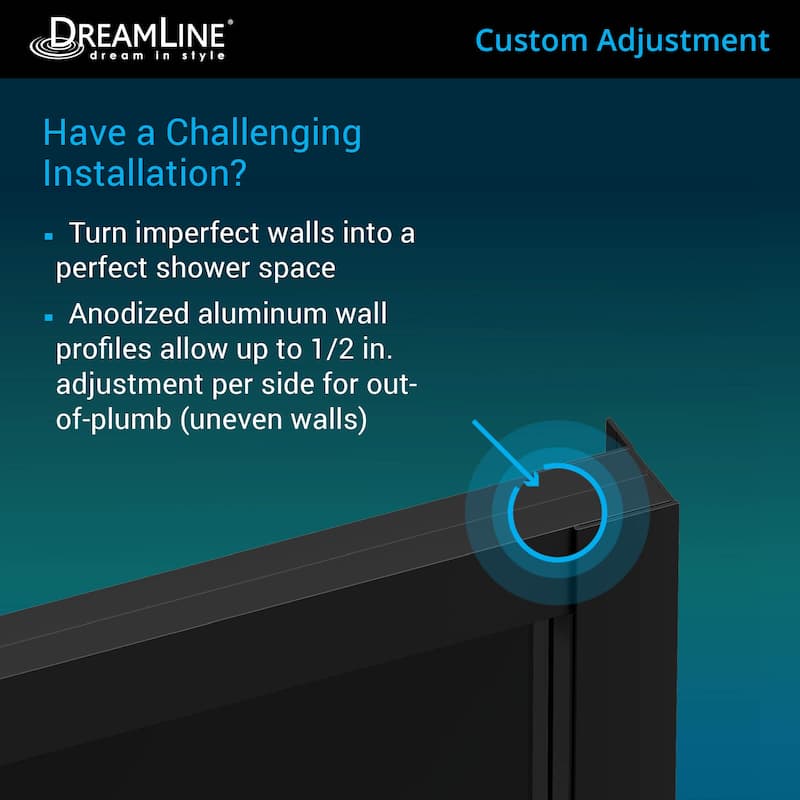 DreamLine French Corner 40 1/2 in. D x 40 1/2 in. W x 72 in. H Framed Sliding Shower Enclosure - 40.44" x 40.44"