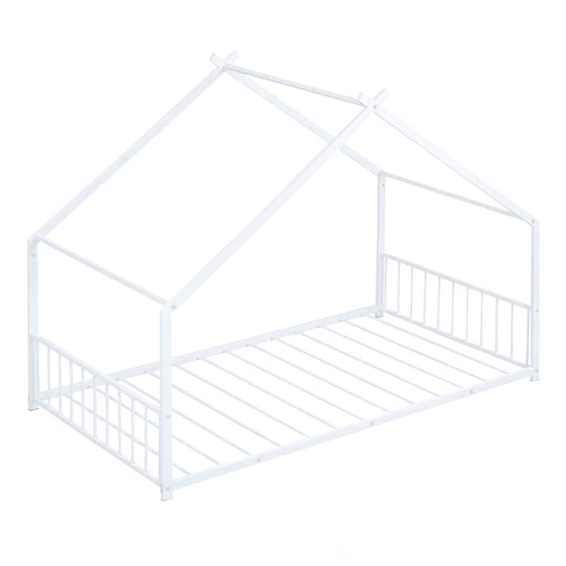 Twin Size Metal House Bed
