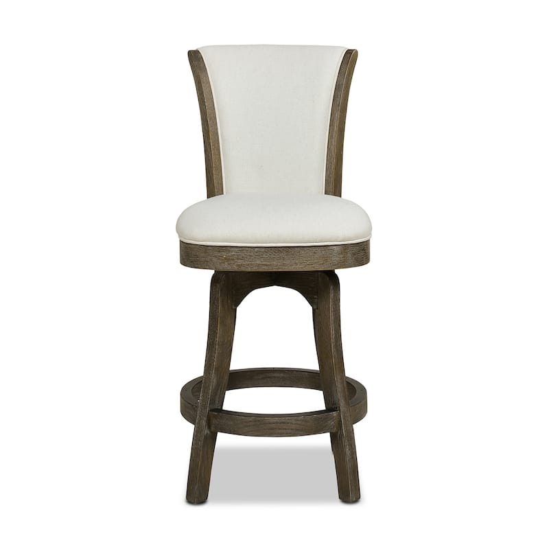 Henry 27" Swivel Upholstered Counter Height Bar Stool
