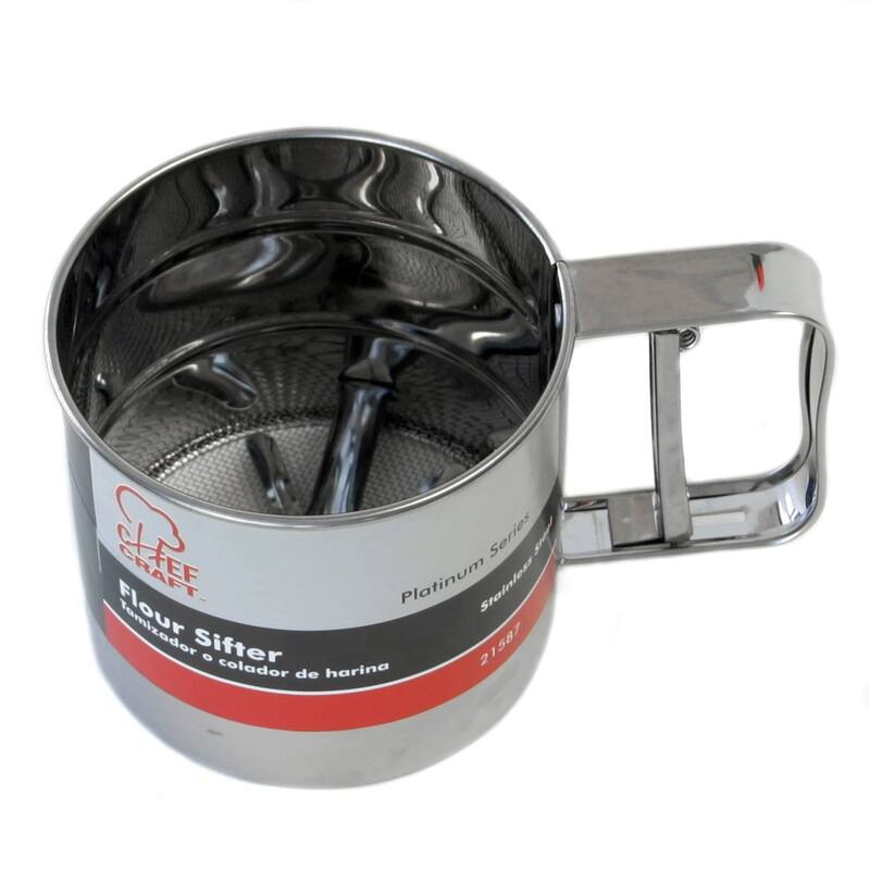 Chef Craft Classic 3-Cup Stainless Steel Flour Sifter