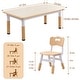 preview thumbnail 19 of 18, YUKOOL Kids Study Table and Chairs Set - Adjustable Height and Stylish Design