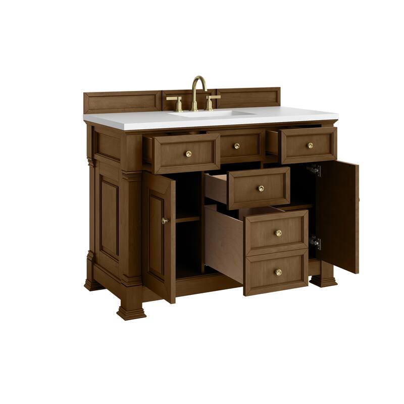 Brookfield 48" Single Vanity, Honey Oak